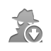 Down, Spyware Gray icon