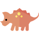 Animals, Herbivore, Wild Life, triceratops, dinosaur, Extinct DarkSalmon icon