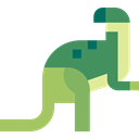 Extinct, Wild Life, Animals, Herbivore, dinosaur, Iguanodon Black icon