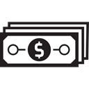 Notes, Money, Business, Currency, Cash Black icon
