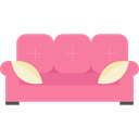 Comfortable, livingroom, furniture, sofa, Armchair HotPink icon