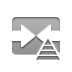 symmetric, pyramid, network DarkGray icon