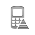 phone, pyramid Gray icon