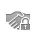 Lock, Hand, Handshake, open DarkGray icon