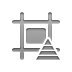 width, match, pyramid, height Gray icon