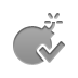 Bomb, checkmark Gray icon