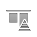 pyramid, Top, Align, horizontal Gray icon