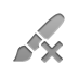 cross, Brush Gray icon