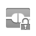 open, Lock, Connect Gray icon