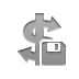 transaction, Bank, Diskette Gray icon