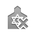 Synagogue, cross Gray icon
