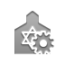 Synagogue, Gear Gray icon