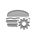 hamburger, Gear DarkGray icon