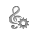 Gear, Composer, notation Gray icon