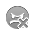 smiley, cross, Angry DarkGray icon