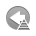 Arrow, Left, pyramid Gray icon