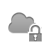 open, Lock, Cloud DarkGray icon
