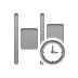 distribute, Left, Clock, horizontal Gray icon