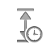 Clock, height Gray icon