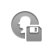 Diskette, coin, Silhouette Gray icon