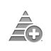 pyramid, Add Gray icon
