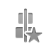 star, Align, vertical, Center Gray icon