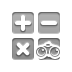 calculator, Binoculars, button DarkGray icon