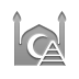 pyramid, Mosque Gray icon