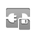 Diskette, Disconnect Gray icon