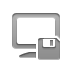 Diskette, monitor Gray icon