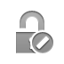 Lock, cancel, open DarkGray icon
