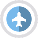 Plane, Airport, airplane, flight, Aeroplane, transport Gainsboro icon