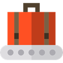 luggage, baggage, suitcase, travelling Firebrick icon