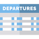 flight, Panel, Airport, Departures Gainsboro icon