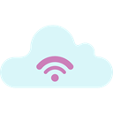 Multimedia Option, Wifi, Cloud computing, Data, storage, interface, Multimedia LightCyan icon