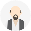 Man, Bald, user, people, profile, Avatar WhiteSmoke icon