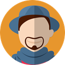 profile, Avatar, user, people, Man Goldenrod icon