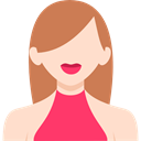 woman, user, Business, Avatar, people, profile Bisque icon
