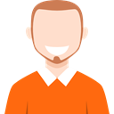 user, Business, Avatar, Man, profile, people DarkOrange icon