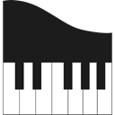 piano, music, Orchestra, musical instrument Black icon