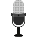 Voice Recording, technology, sound, radio, vintage, Microphone Black icon