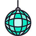 Mirror Ball, disco, Disco Ball, Dance, party, Club Black icon