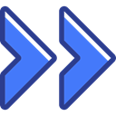 Orientation, Fast forward, Arrows, interface, directional, Multimedia Option RoyalBlue icon