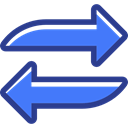 Orientation, swap, Arrows, directional, Multimedia Option, interface RoyalBlue icon
