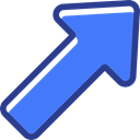 Orientation, interface, Arrows, Diagonal, Multimedia Option, directional RoyalBlue icon