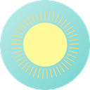 warm, summer, sun, weather, nature, Summertime, meteorology, Sunny SkyBlue icon