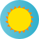 Sunny, warm, sun, summer, meteorology, weather, Summertime, nature MediumTurquoise icon
