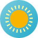 warm, meteorology, Sunny, weather, summer, Summertime, sun, nature MediumTurquoise icon
