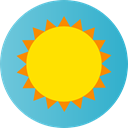 sun, meteorology, Summertime, weather, warm, nature, summer, Sunny MediumTurquoise icon