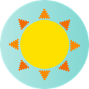 weather, summer, sun, warm, Sunny, meteorology, nature, Summertime Gold icon